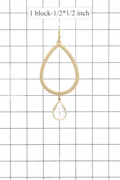 Textured Metal Cut Out Teardrop Earring