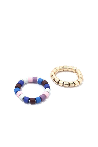 Multi Color Stretch Ring Set