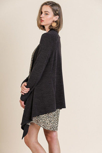 Soft Knit Long Sleeve Open Front Cardigan