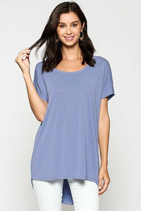 Scoop Neckline Cupro Solid Top