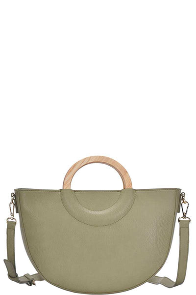 Stylish Semi Circle Modern Satchel With Long Strap