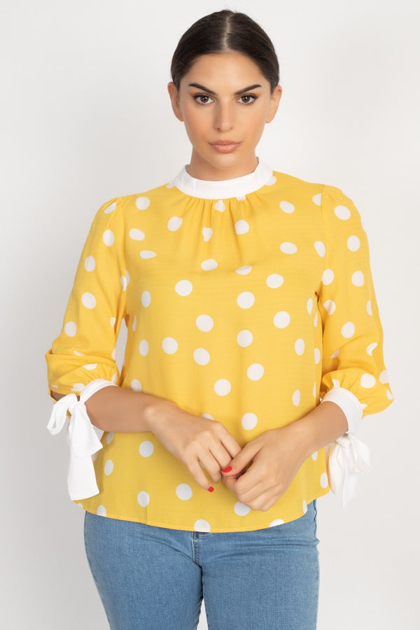 Long Sleeve Polka Dot Shirt