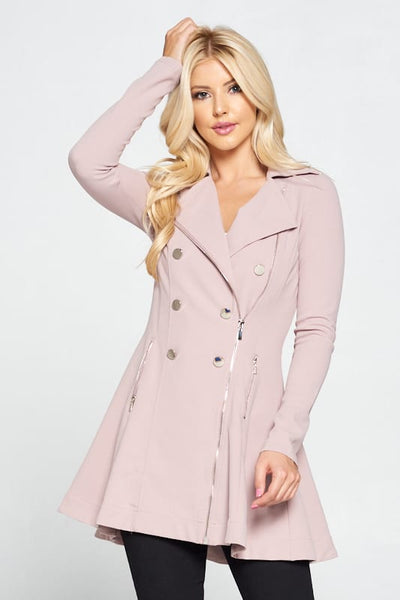 Double Breasted Flare Blazer Dress