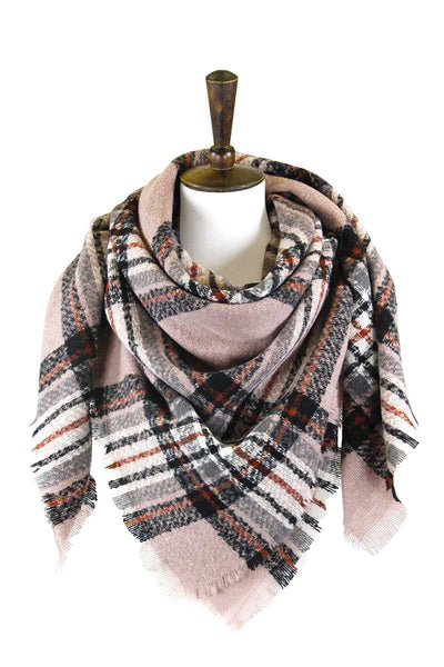 Plaid Square Blanket Scarf