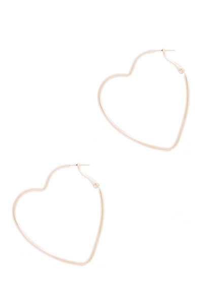 Metal Heart Hoop Earring