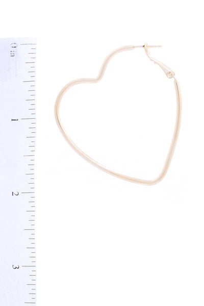 Metal Heart Hoop Earring