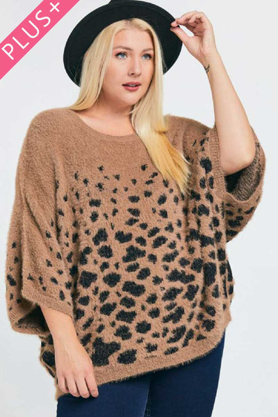 Printed Round Neck Loose Sweater