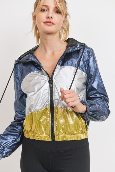 Metallic Colorblock Jacket